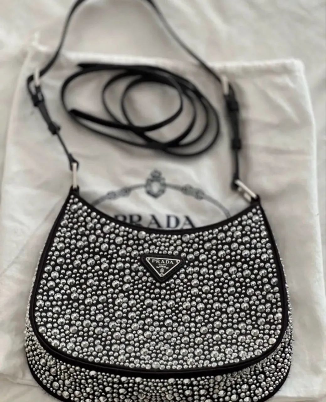 Bolsa Prada Cléo com strass