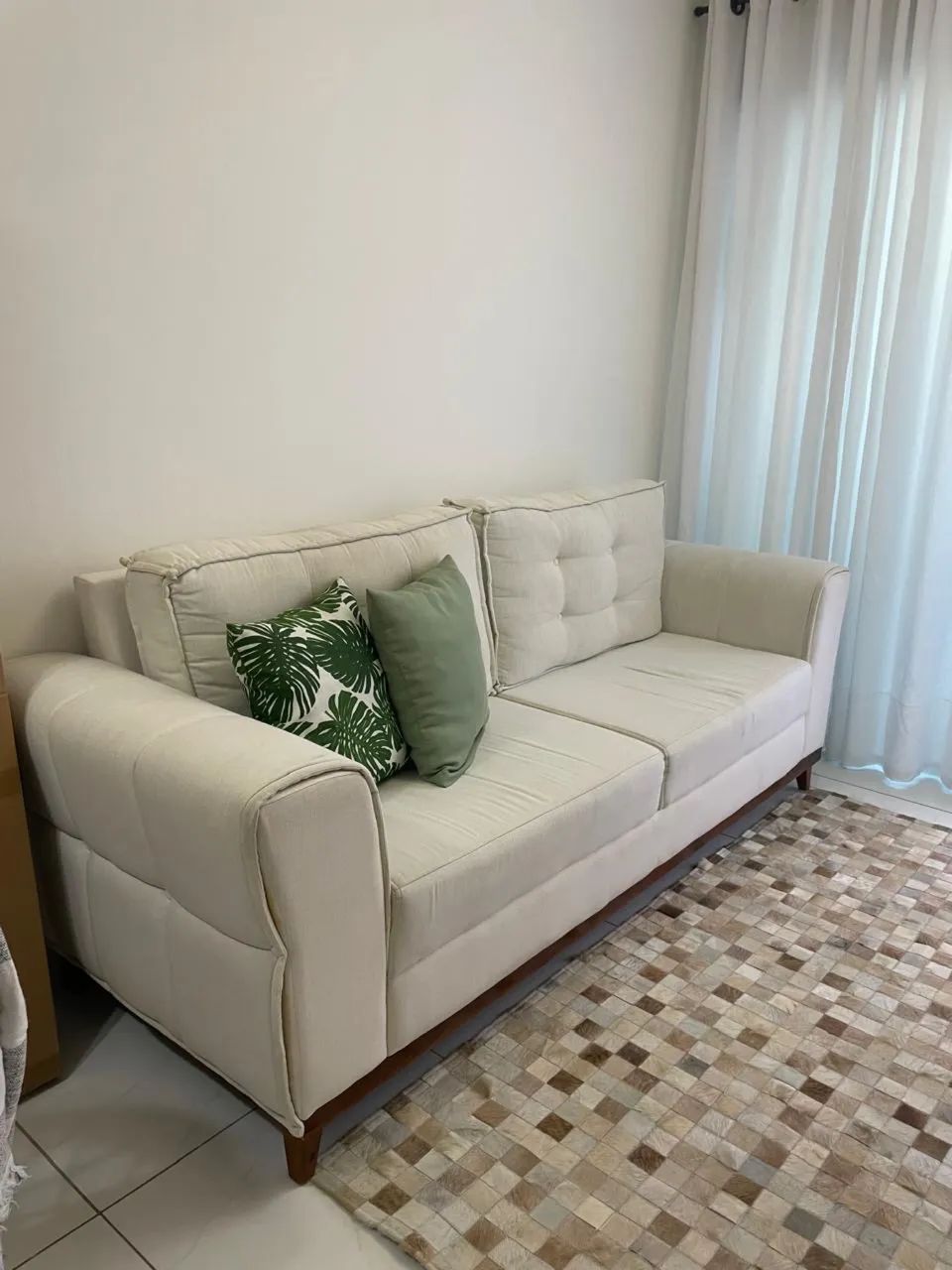 Sofá 3 lugares linho - Foto 3