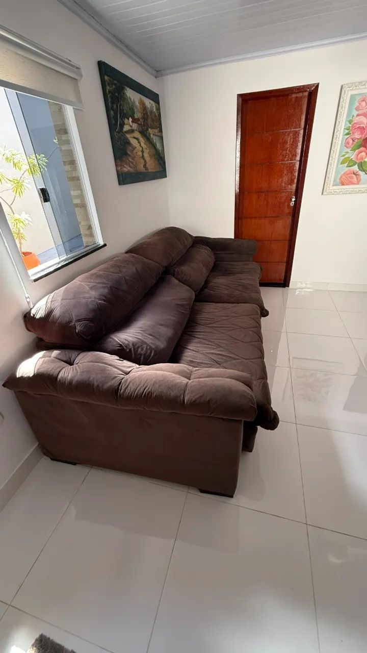 Sofá Retrátil e Reclinável 2,95m Extra Great BIG - Molas Ensacadas - Cor Castor - Foto 4