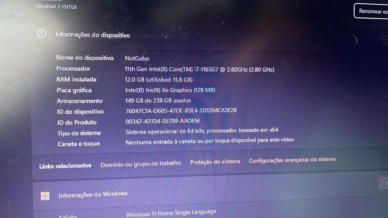 Notebook Lenovo ideaped i7 - Foto 2