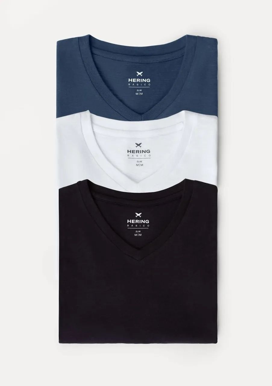 Camiseta heing 03 peças 