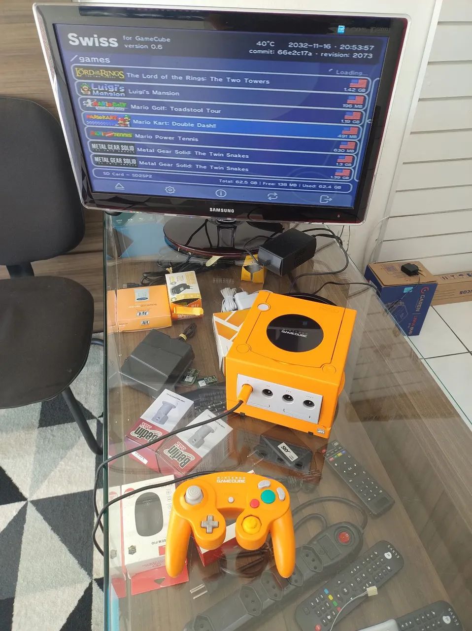 Nintendo Game Cube Laranja com picoboot zerado 
