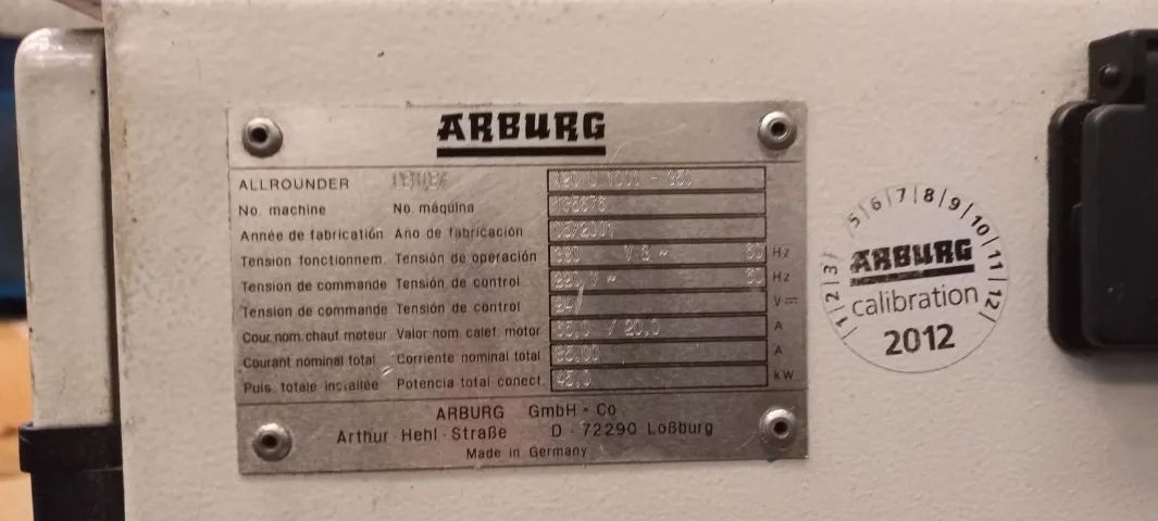 INJETORA DE PLASTICOS ARBURG MODELO 420C 1000-350 - Foto 5