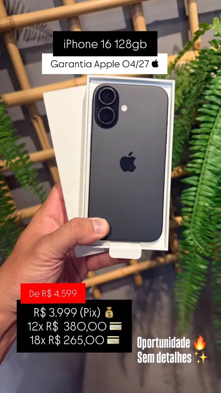 iPhone 16 128gb - Garantia Apple 04/27