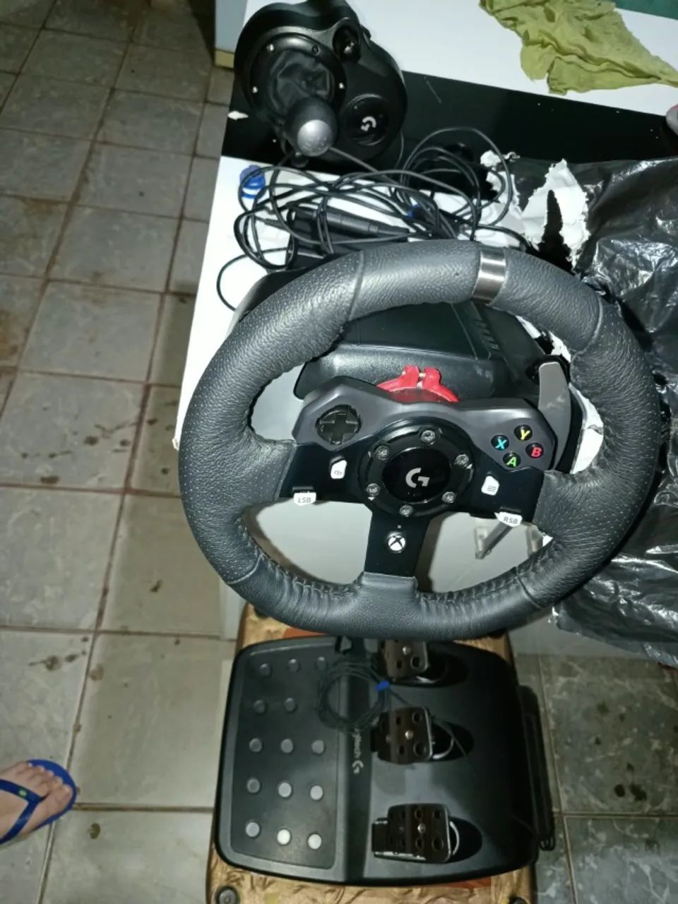 volante com câmbio logitech G920   - Foto 2