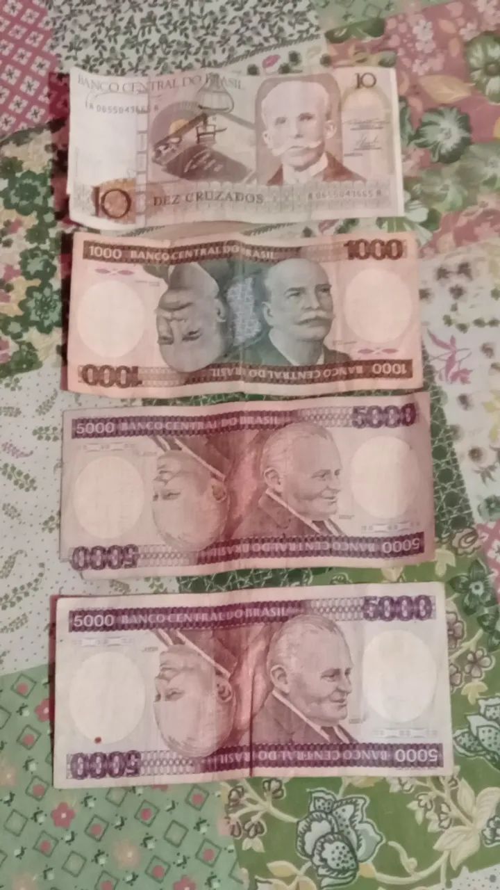    Notas De Cruzados E Cruzeiros - 4 UN (Usadas) *Não Uso OLX Pay.