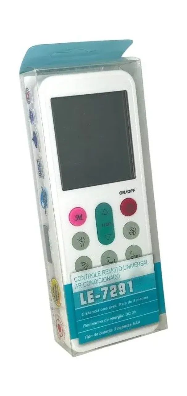 CONTROLE REMOTO UNIVERSAL PARA AR CONDICIONADO LE-7291.