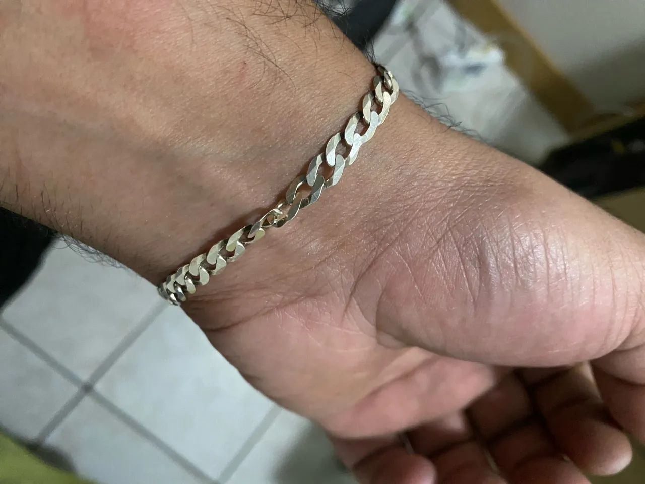 Pulseira de Prata Escama de peixe 1x1 925 - Foto 2