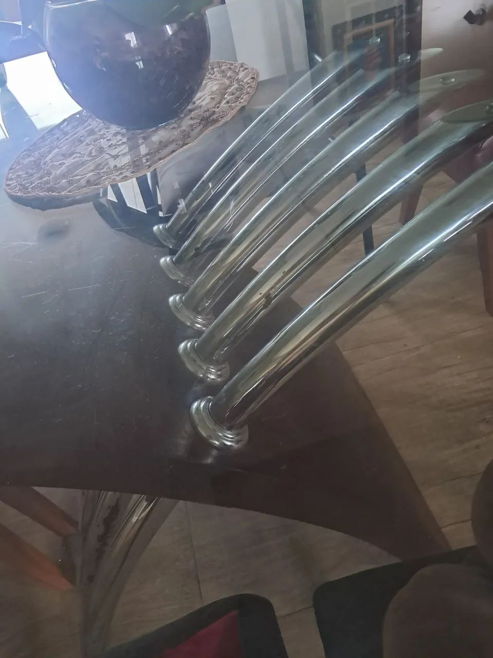 Mesa 8 Lugares, Base e Tampo Vidro - Foto 4