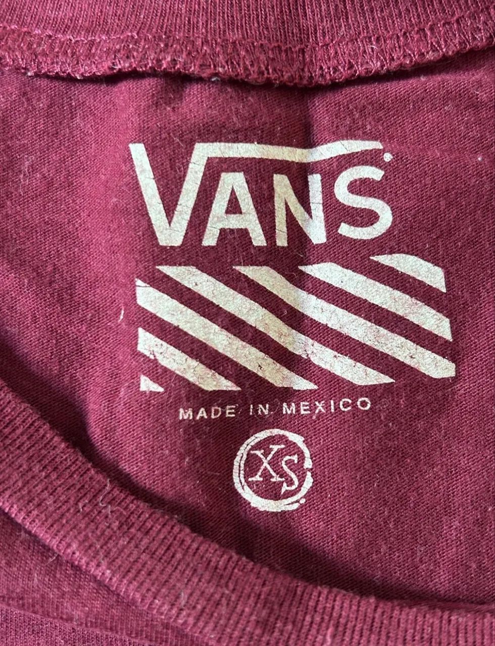 camiseta vans vinho xs - Foto 3