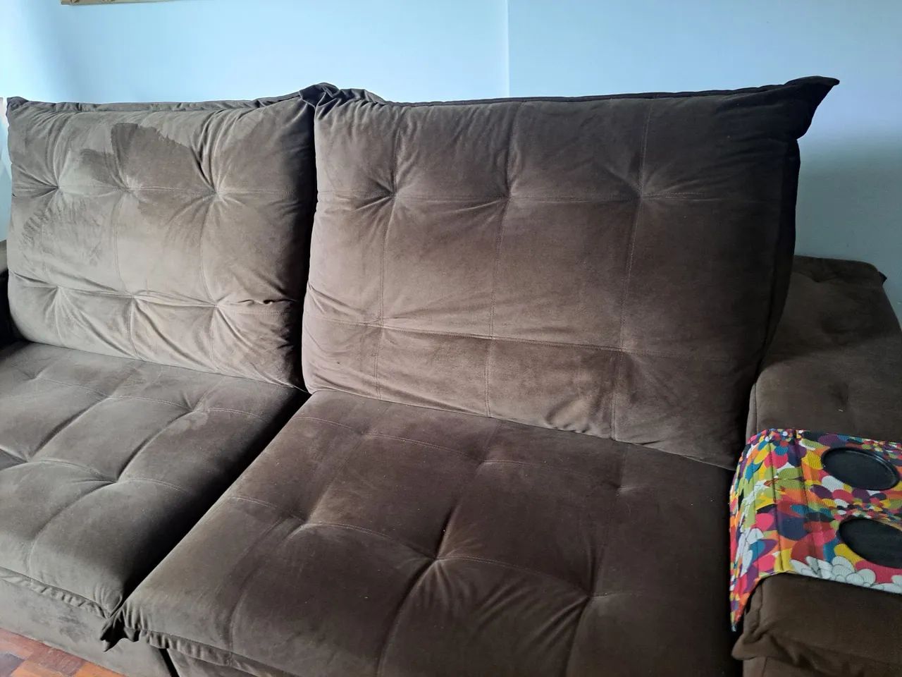 Sofá retrátil-250m marrom-super conservado  - Foto 2