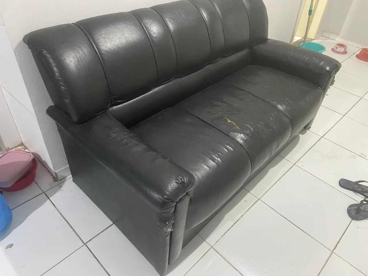 Sofá 3 lugares Preto