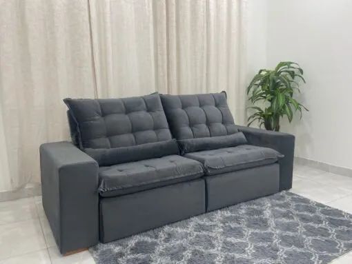 Sofá Retrátil e Reclinável 2.00m Small  - Entrega Rápida  - Foto 2