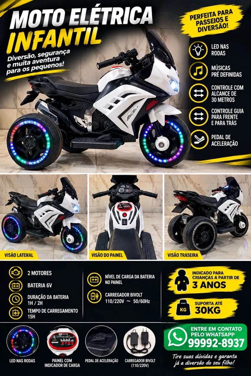 Moto elétrica infantil 