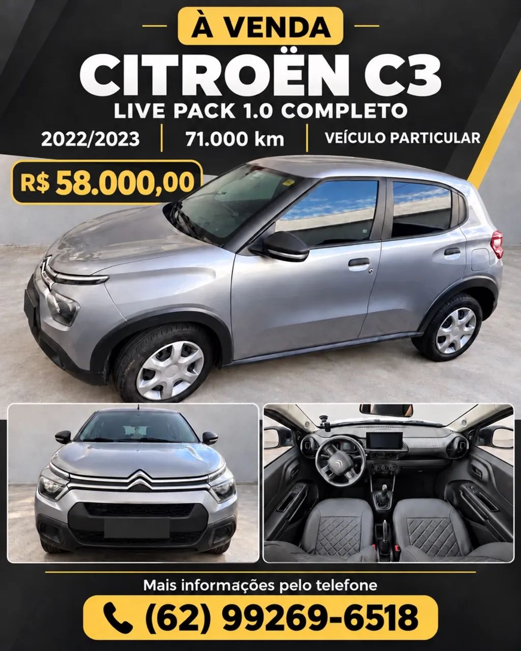 Citroën C3 LIVE 1.0 FLEX 6V 5P MEC. 2023