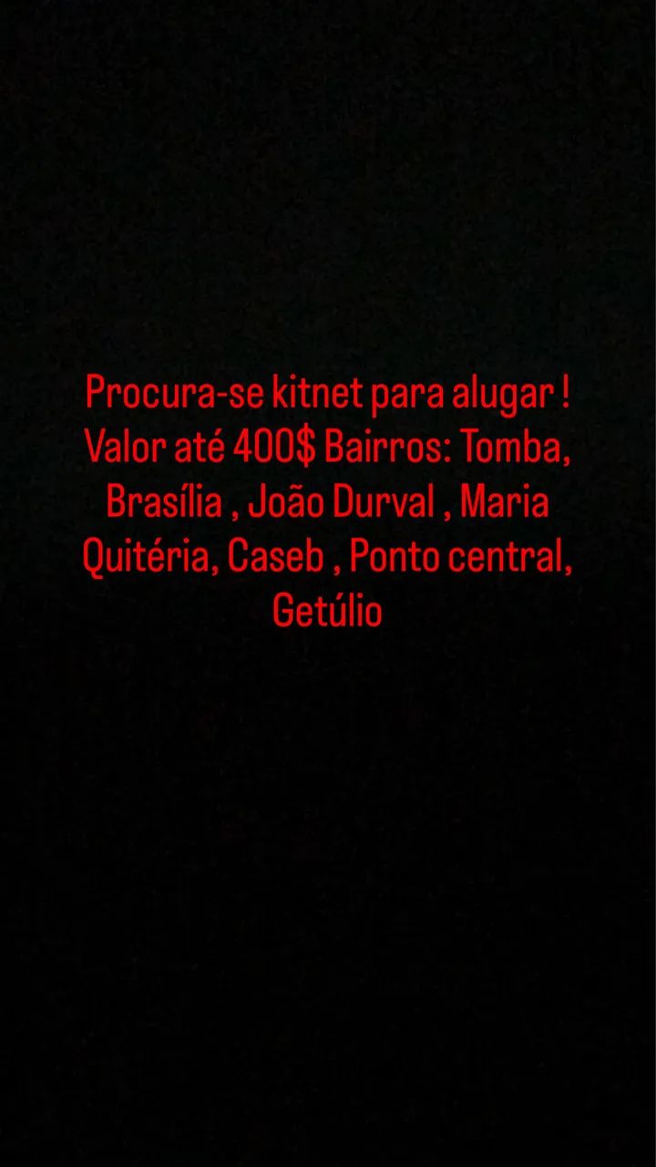 Estou procurando uma kitnet para alugar