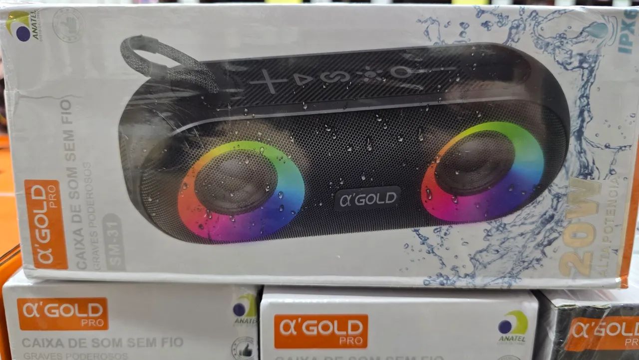 Caixa de som Bluetooth A'gold