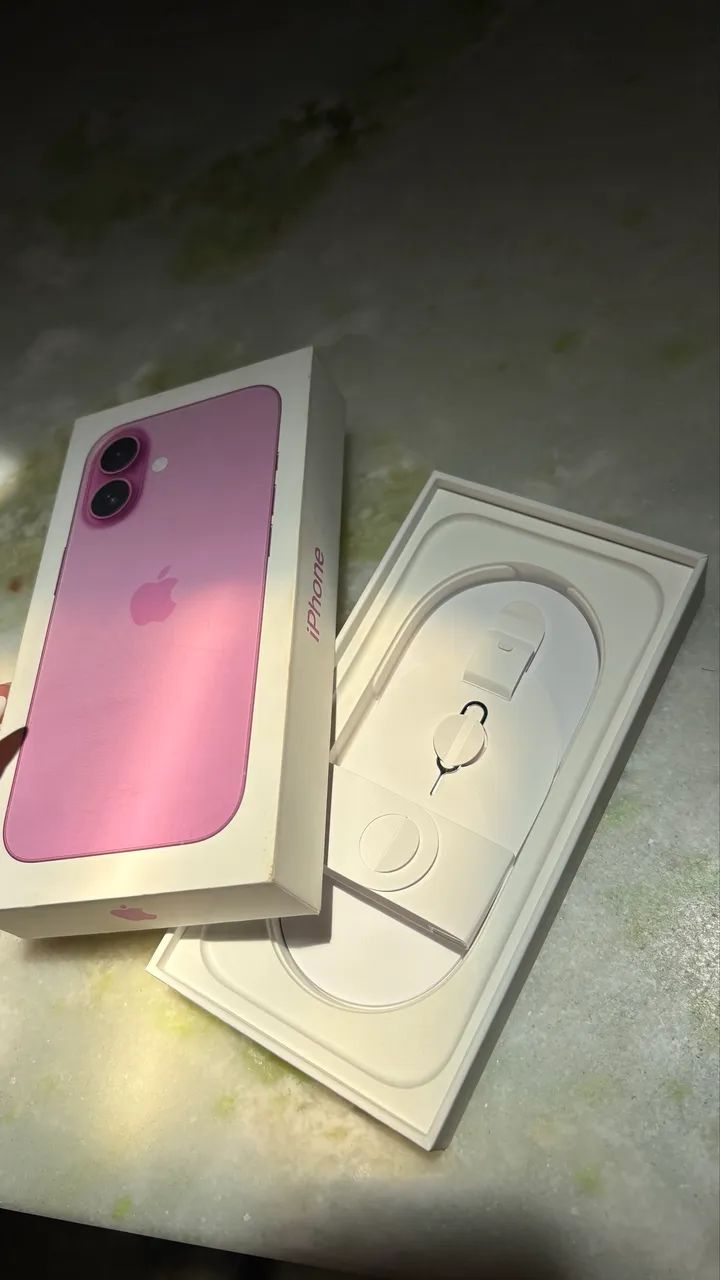 Caixa Original iPhone 16 128GB Rosa (UK) + Manuais e Chave SIM - Foto 2