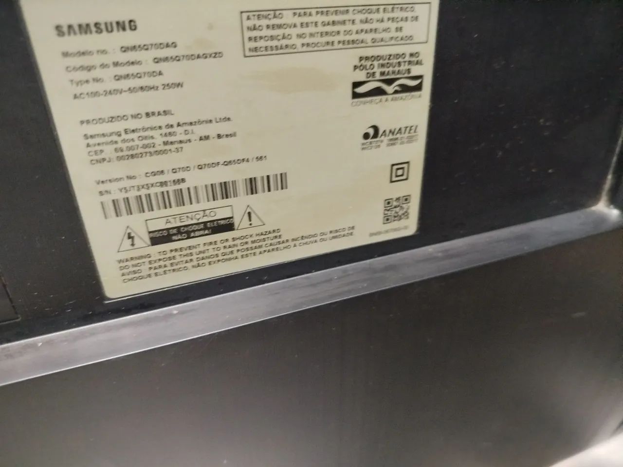 TV led 65 polegadas trincada para retirada de peça - Foto 4
