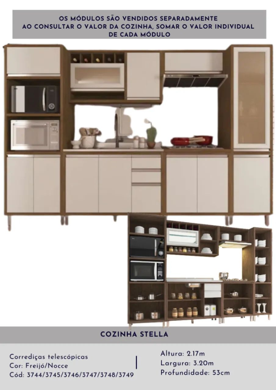 Cozinha Stella 6 peças 3,22m