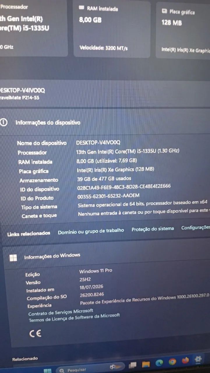 Notebook i5 pra sair hoje.
