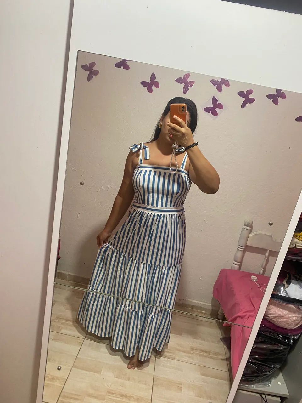 Vestido longo azul  - Foto 4