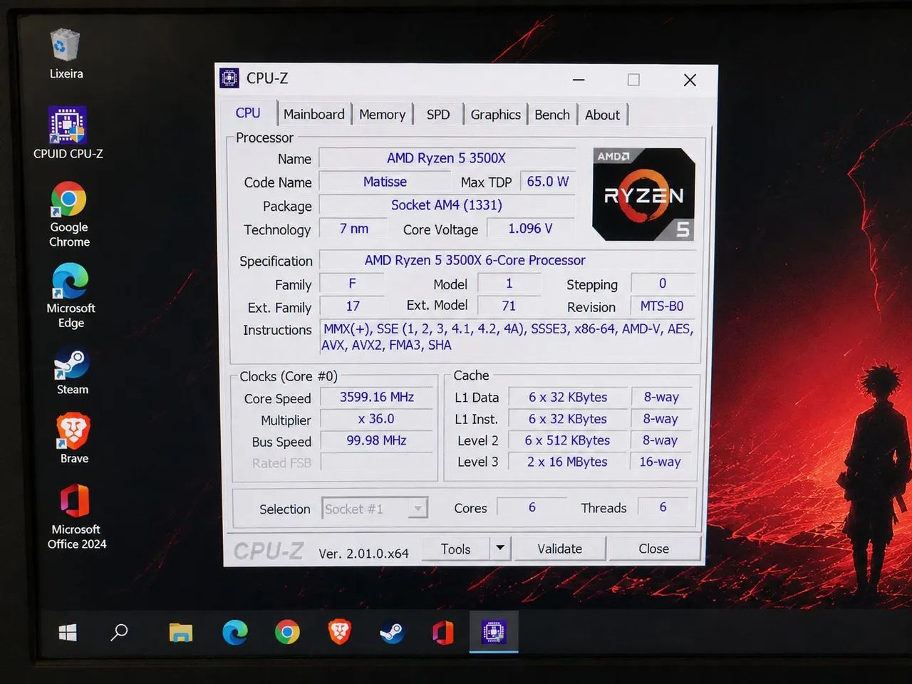 Processador Ryzen 5 3500X seminovo - Foto 3