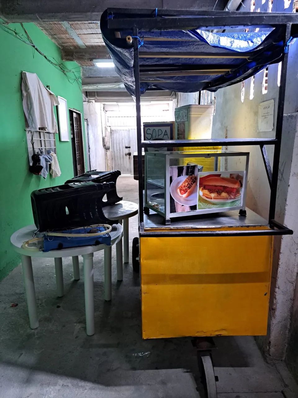 Carroça + utensílios de lanchonete 65153841126786124