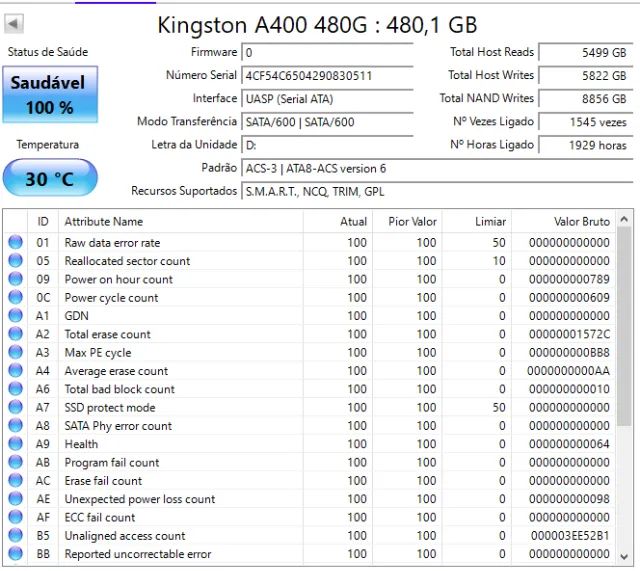 SSD 480 GB KINGSTON - Foto 3