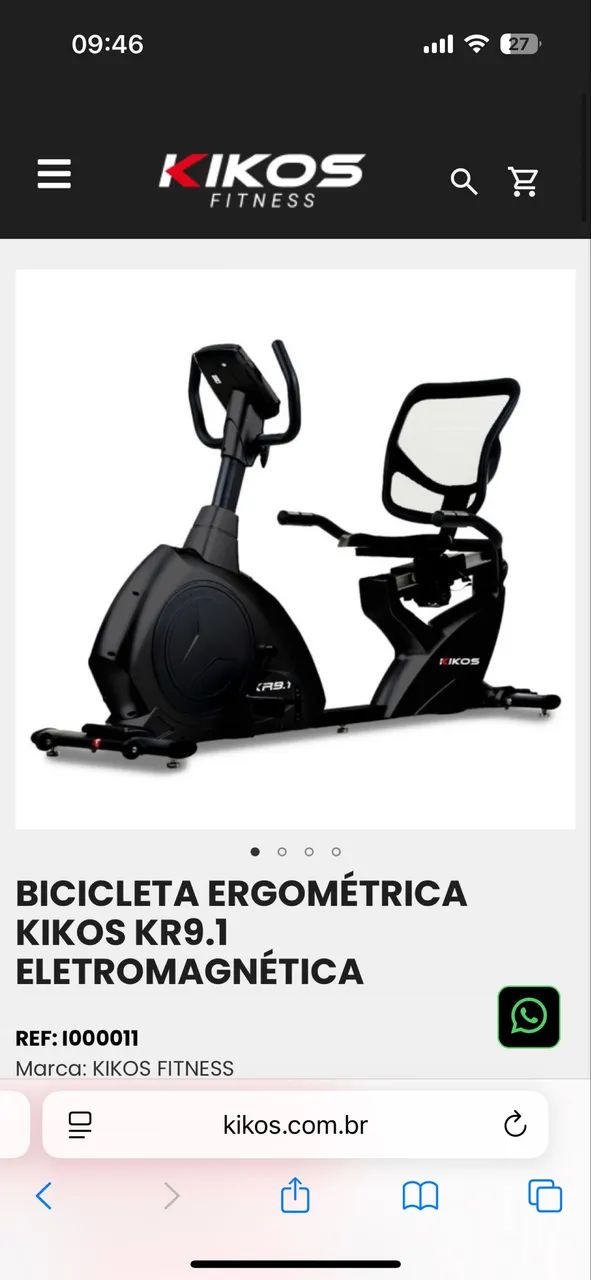 BICICLETA ERGOMÉTRICA KIKOS KR9.1 ELETROMAGNÉTICA - Foto 5