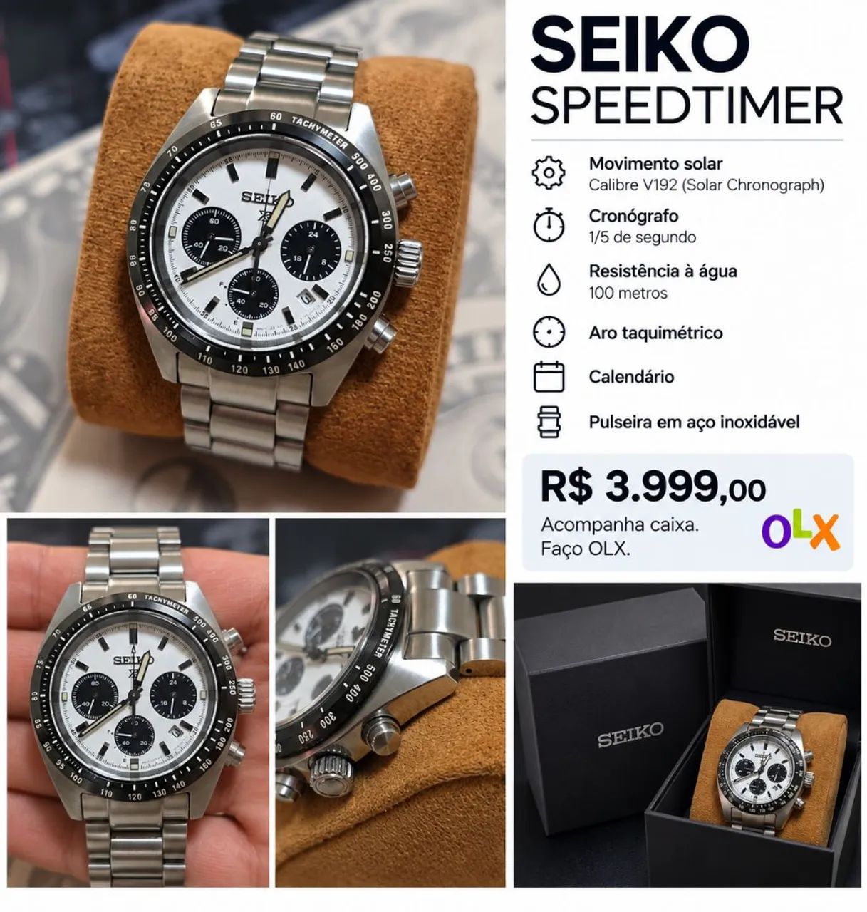 Seiko Prospex Speedtimer Solar Cronograph - Acessórios - Curado