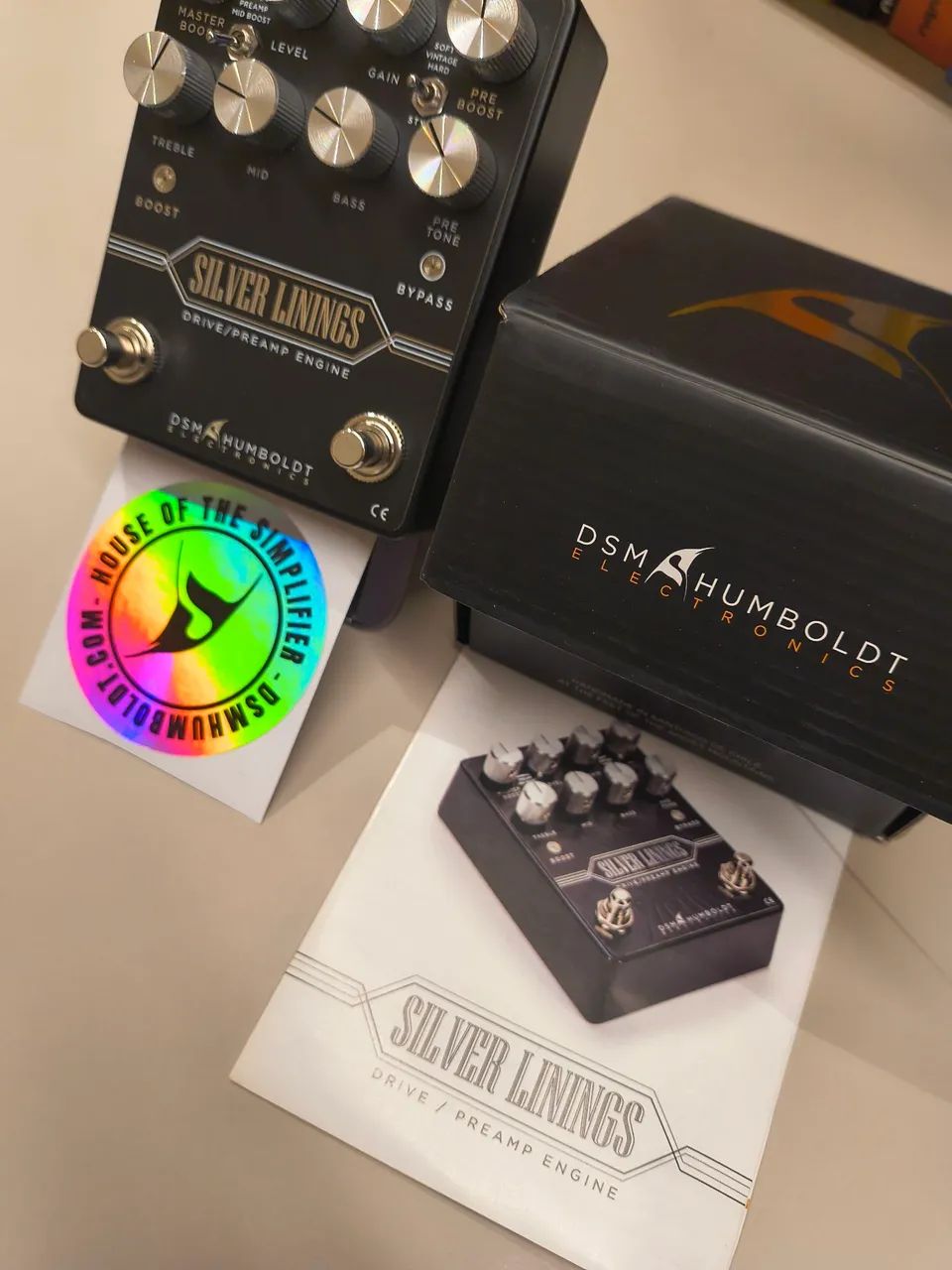 ギター DSM HUMBOLT SILVER LININGS Pedal de Guitarra Silver Linings Drive Preamp DSM Humboldt