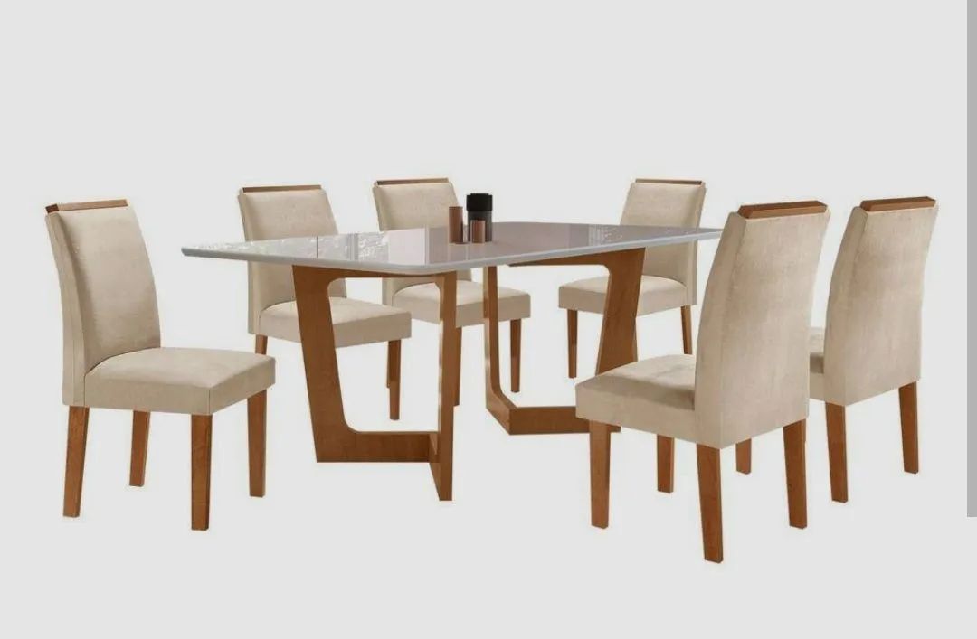 Mesa jantar com seis cadeiras 