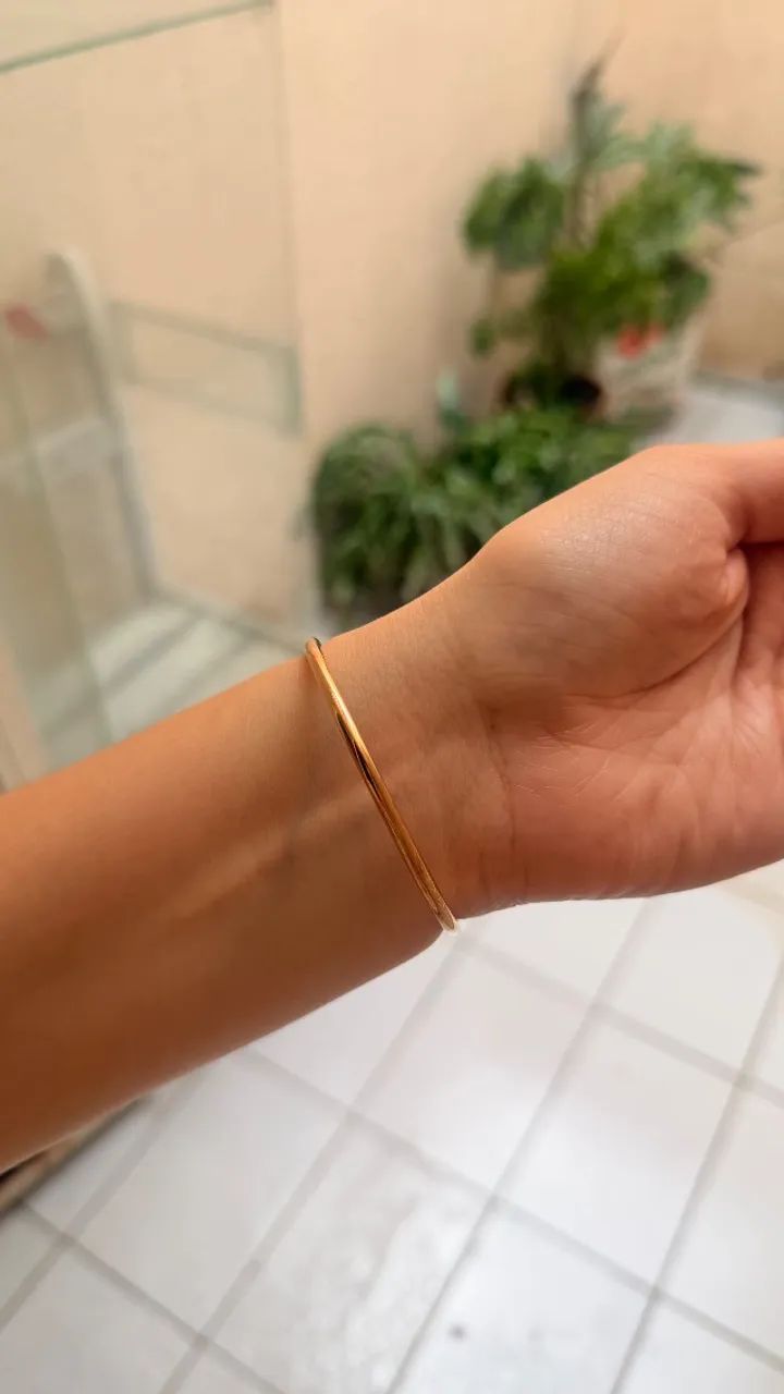 Pulseira Pandora rígida em banho ouro rose - Foto 5
