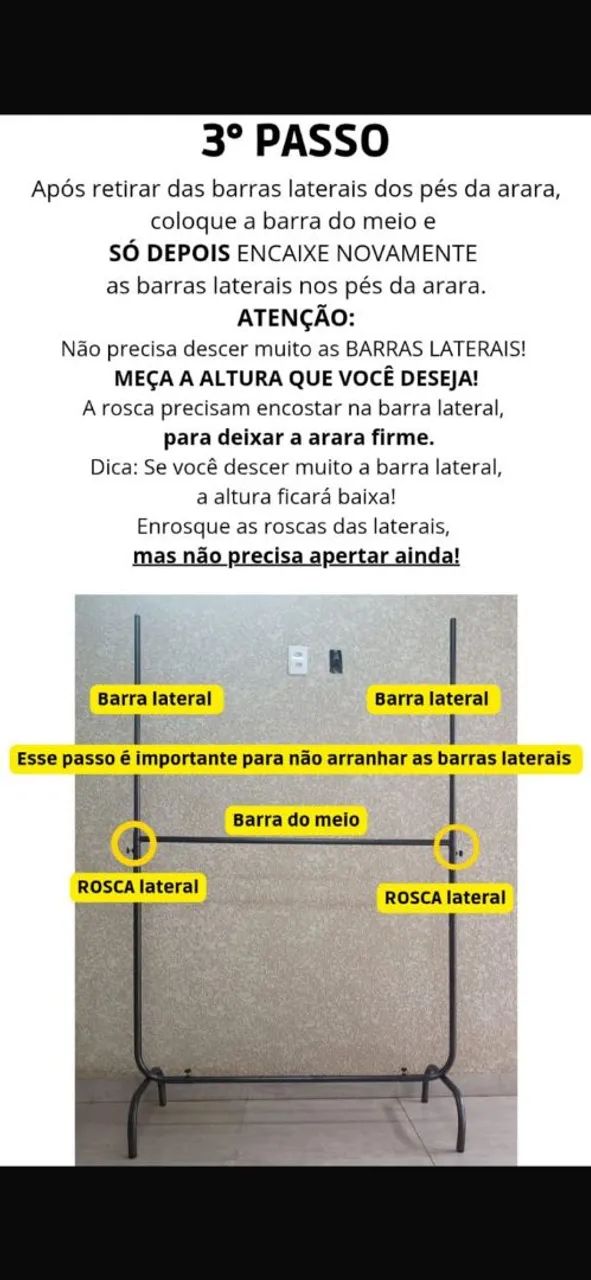 Arara cabideiro de roupas - Foto 4