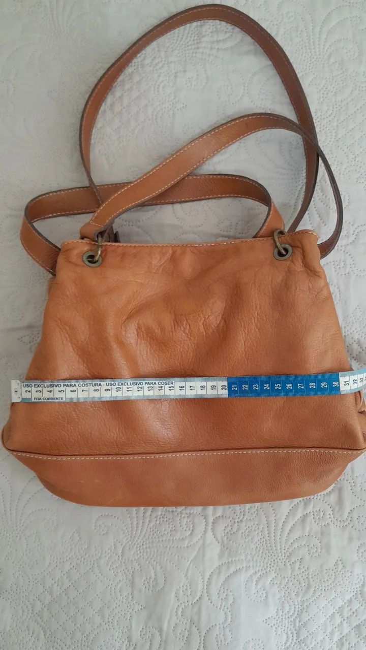 Bolsa de couro tamanho médio - Foto 3