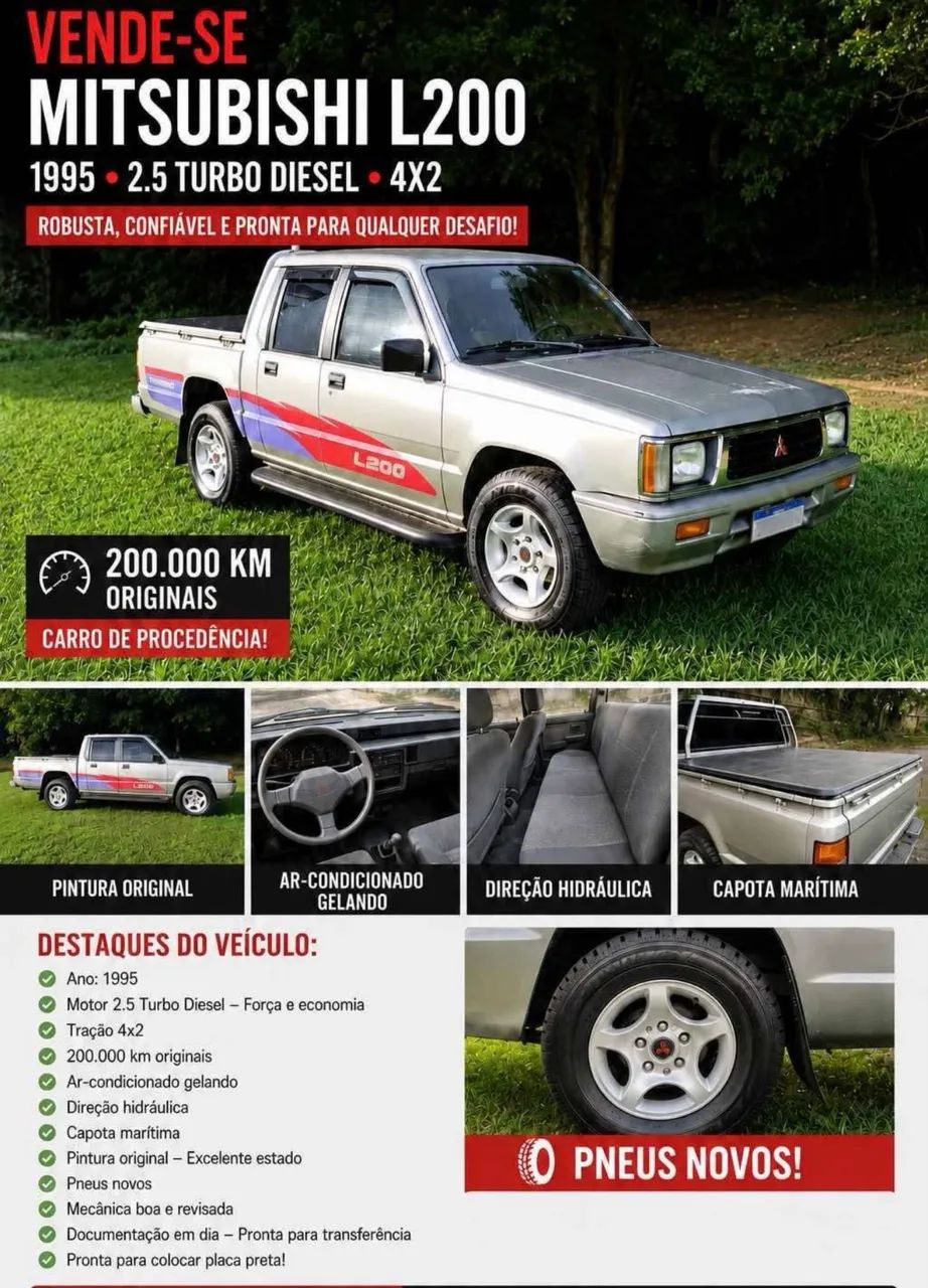 Mitsubishi L200 2.5 4X2 CD Turbo Diesel 1995