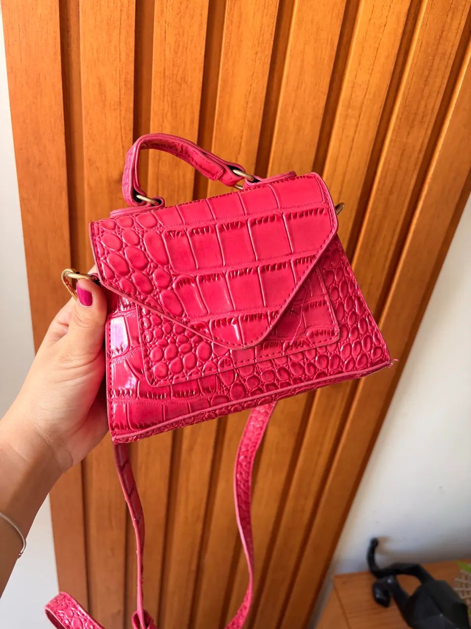 Bolsa pequena rosa 