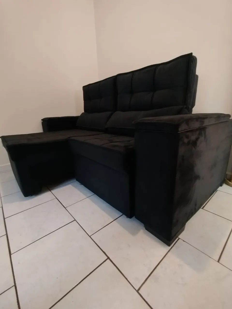 Sofá retrátil e reclinável com porta copos  - Foto 3