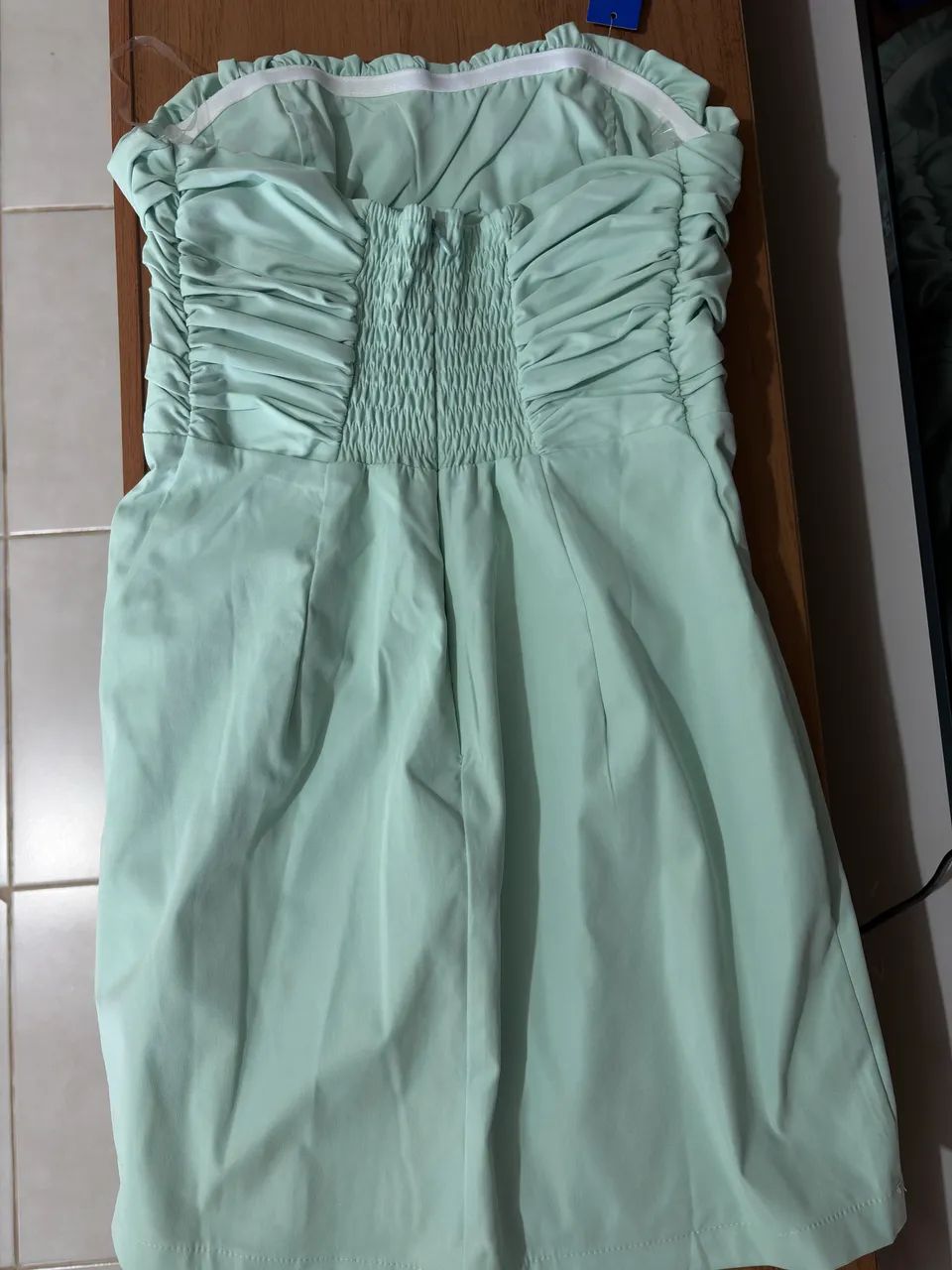 Vestido verde água P - Foto 4