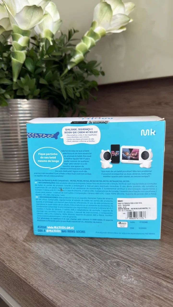 Babá Eletrônica Multikids Peek-A-Boo Dual com Monitor + App - Foto 5