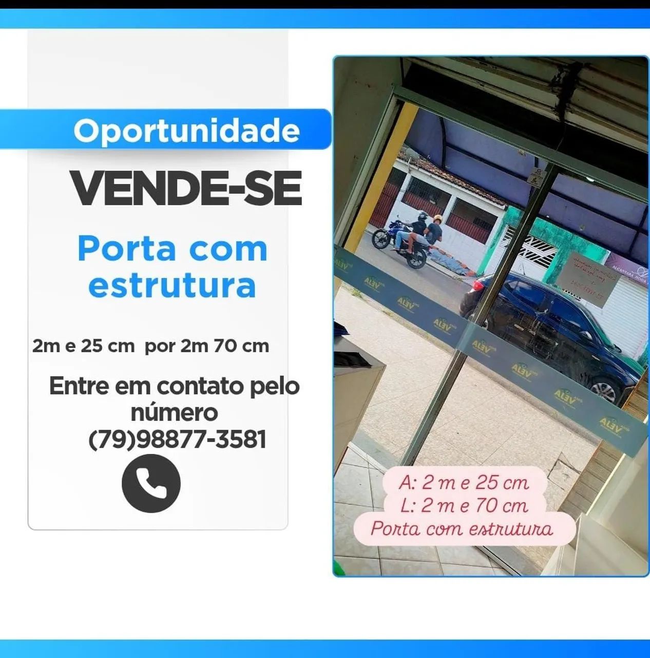 Porta com estrutura 