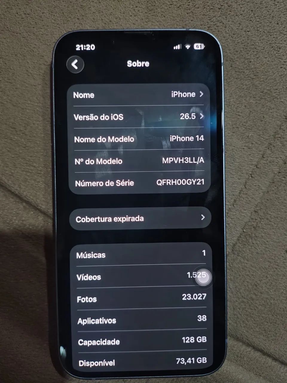 Vendo iPhone 14 muito novo
