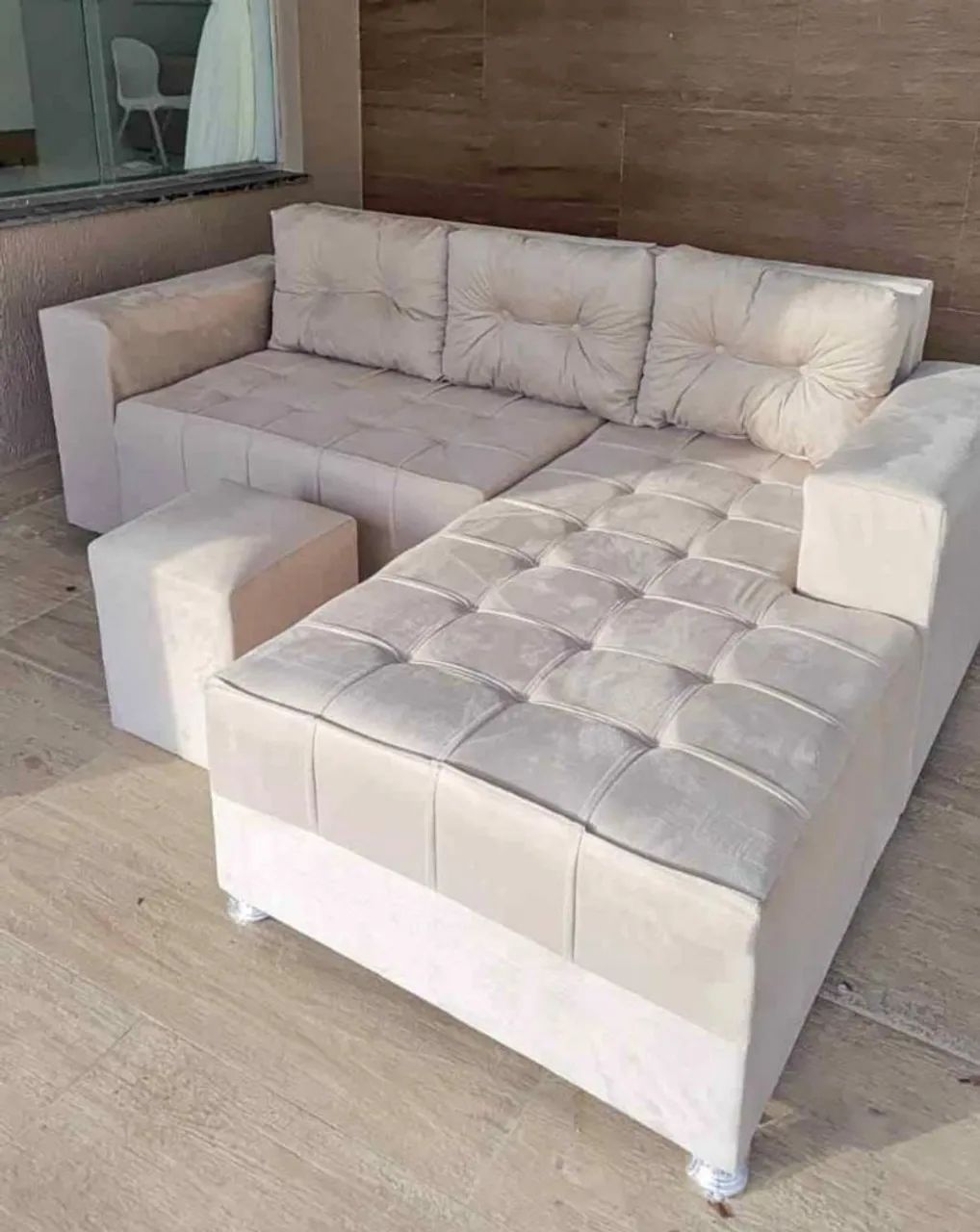 Sofás de 3 lugares com chaise 