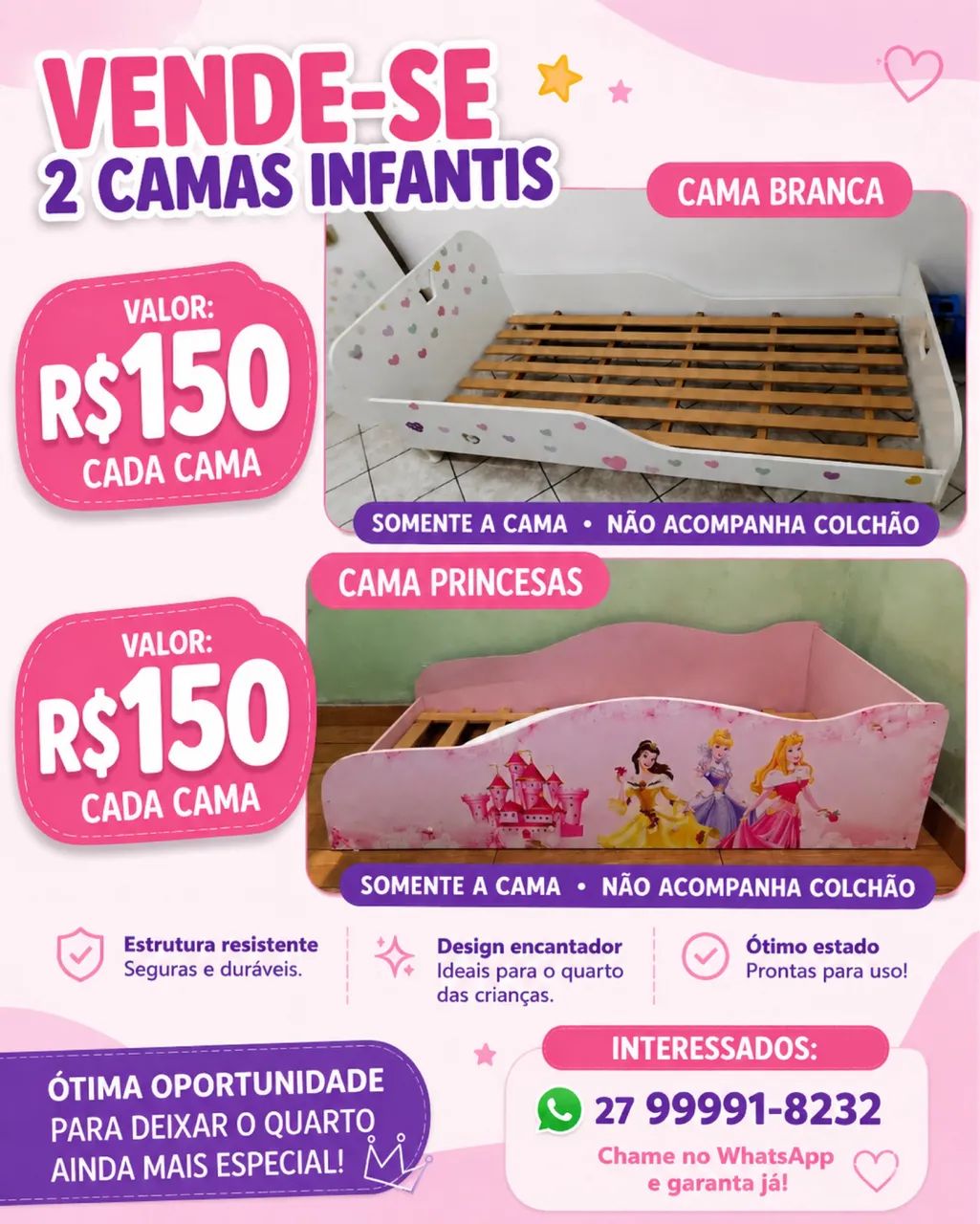 Vendo cama infantil 