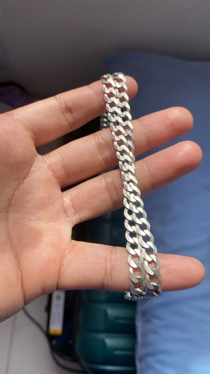 Colar 7mm, 70 cm, prata 925, 31 gramas 