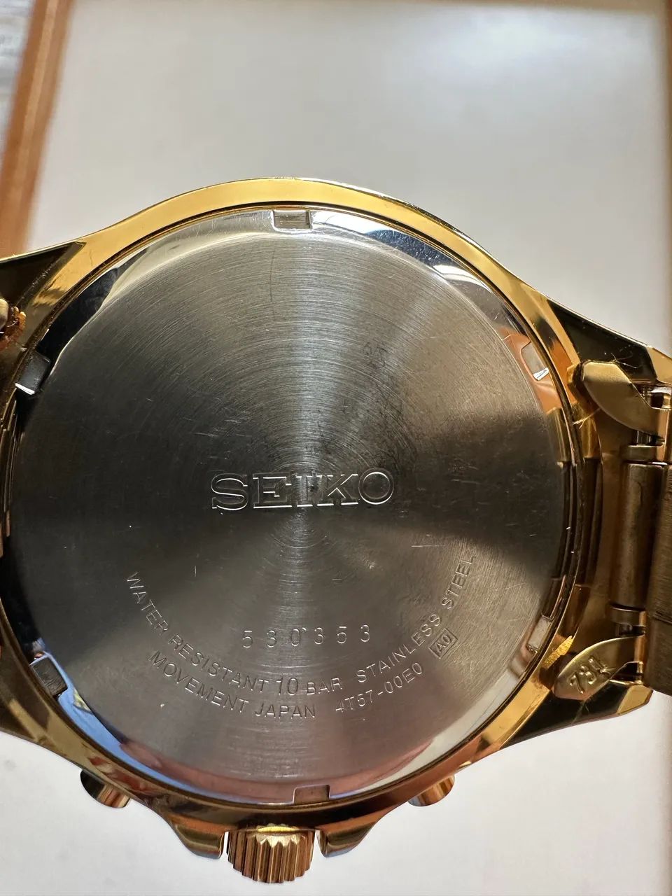 Seiko Chronograph dourado 100M  - Foto 2