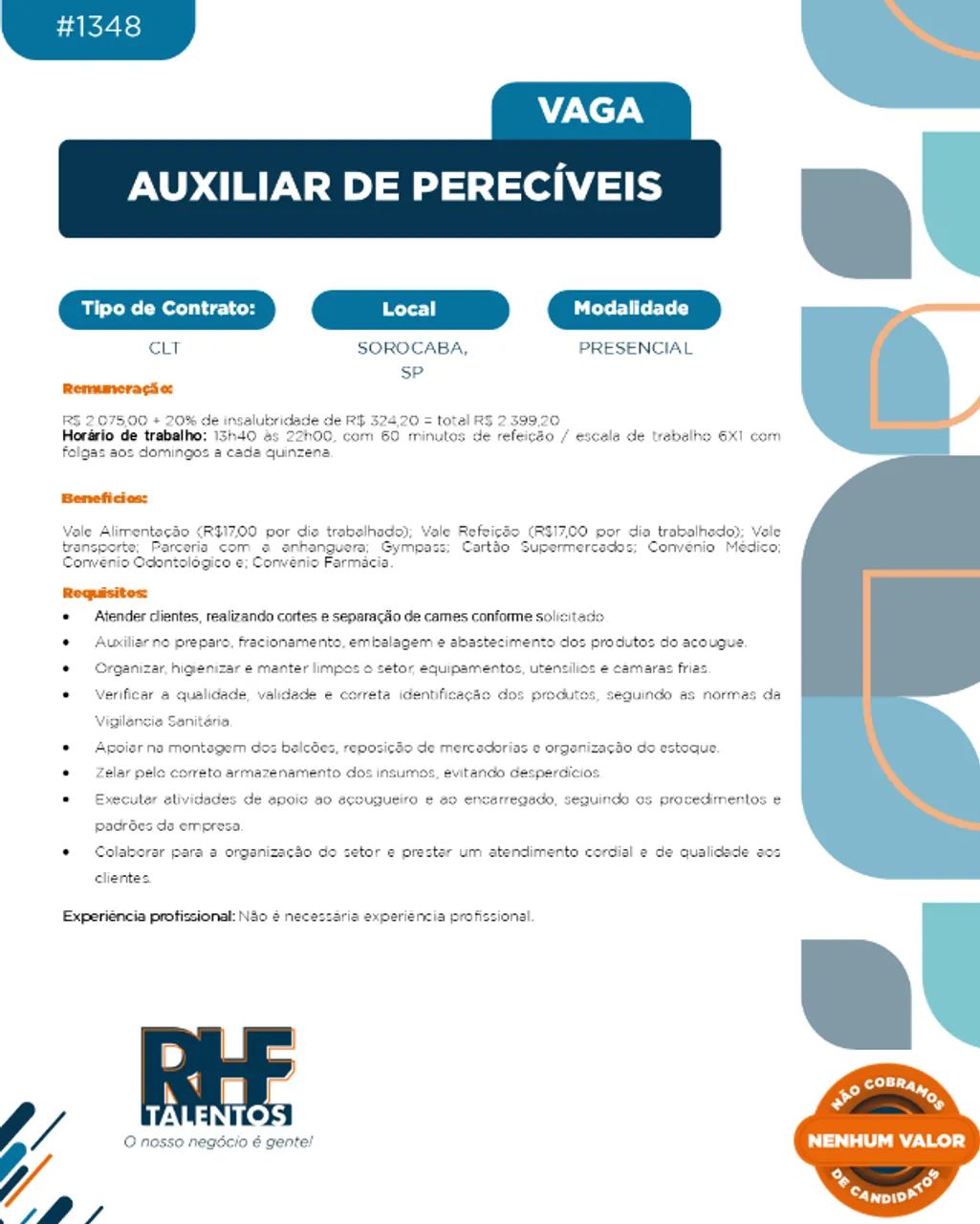 Auxiliar de perecíveis, Santo Supermercados