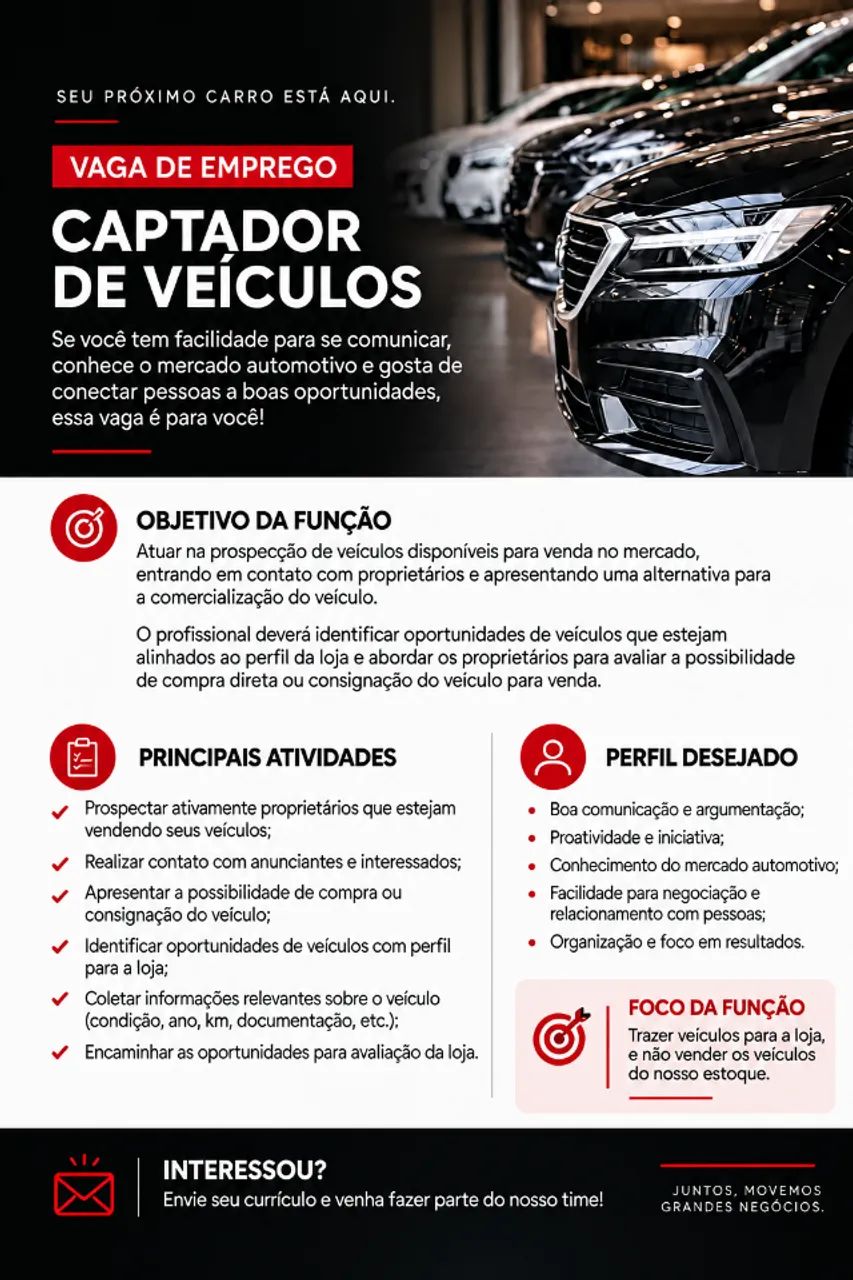 Prospecção/ Captação de Veículos 