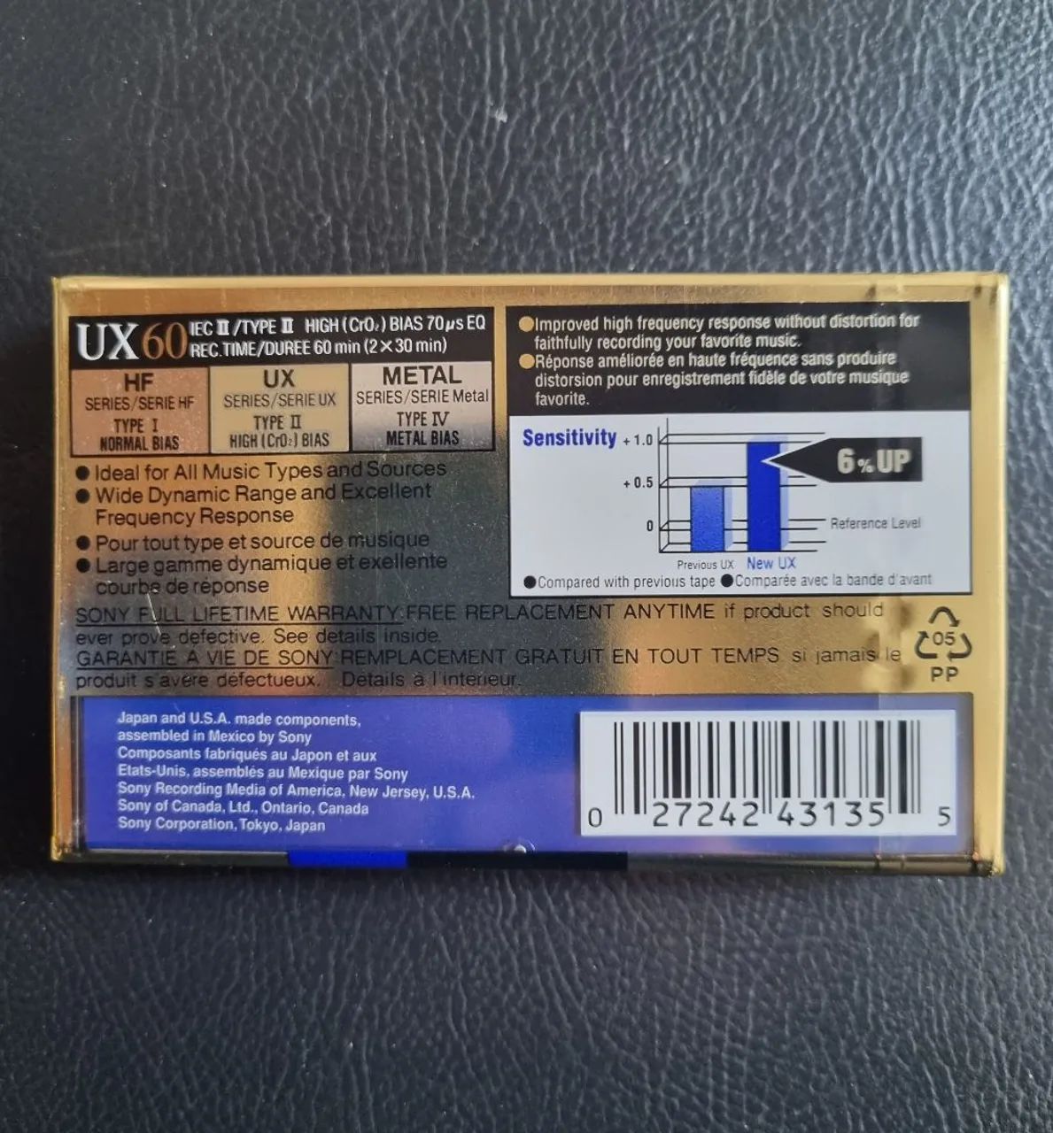 Fita k7 cassete SONY UX ll 60 - Foto 2